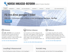 Tablet Screenshot of inkasso-reform.no